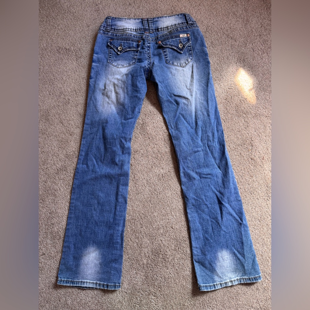 Angels Women's Light Blue Flared Jeans - Picture 2 of 5